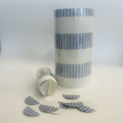 1.0mm 0.05mm Foam Backing Aluminum Foil Sealing Film For 10-180mm Seal Diameters